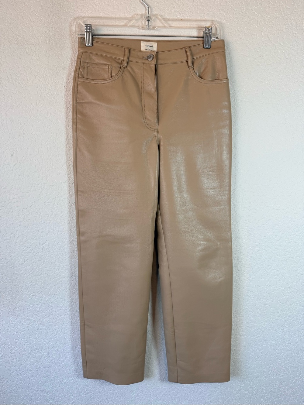 Aritzia‎ Wilfred The Melina Vegan Leather Pants Tan. 4